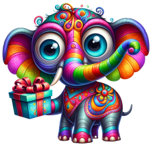 Colorful elephant